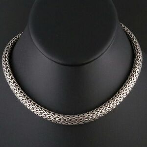 John Hardy Silver Braided Necklace